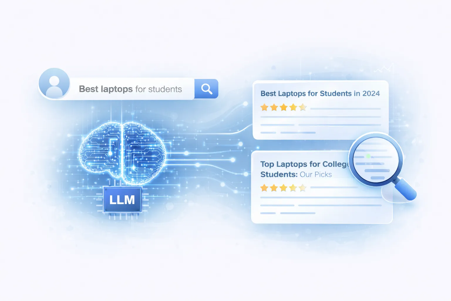 Examples of LLMs on search queries
