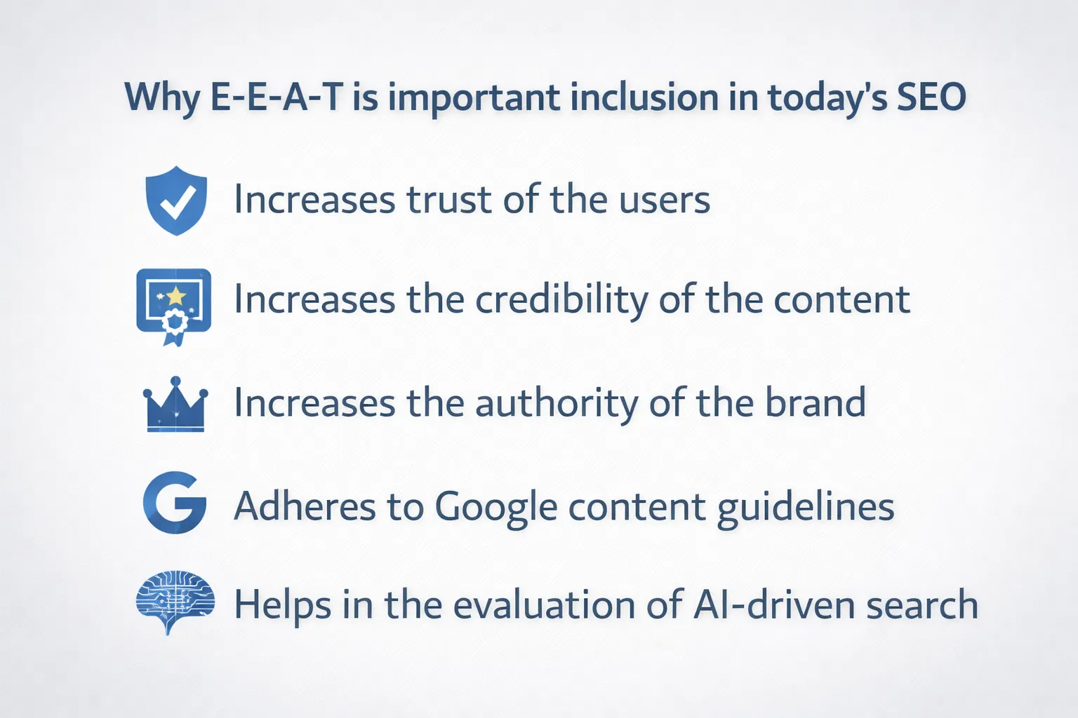 Why E-E-A-T is important for AI SEO