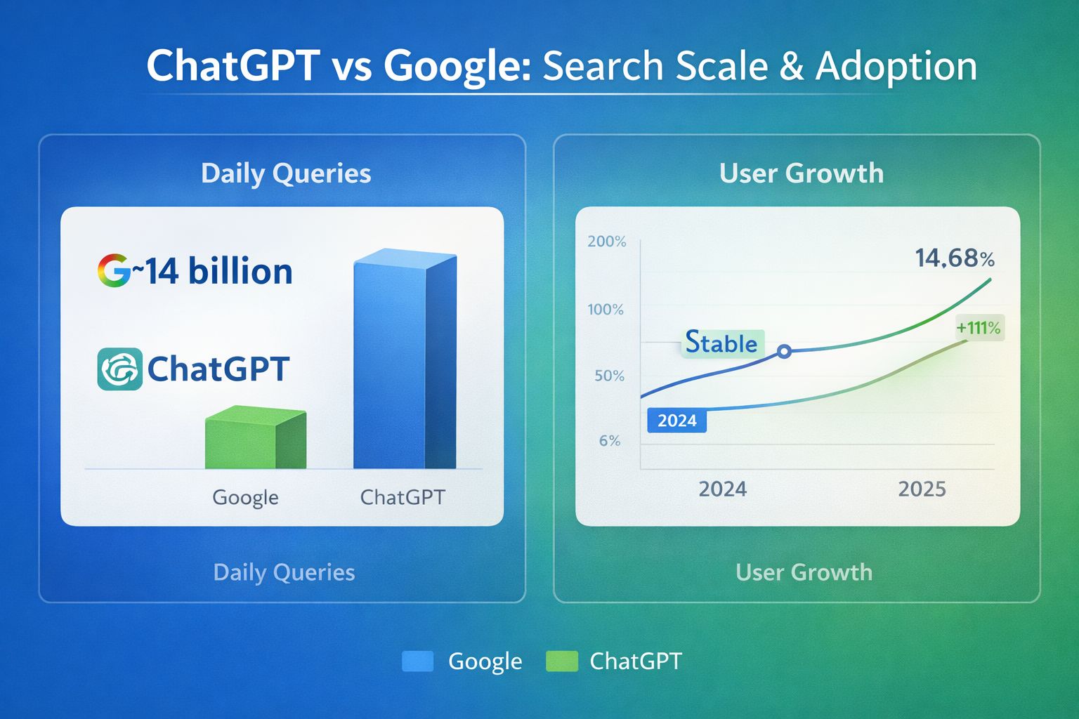ChatGPT and Google Every Day Searches