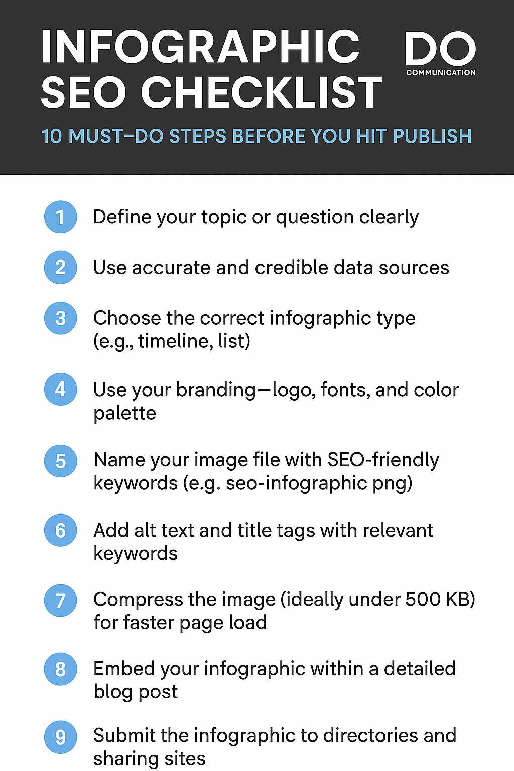 Infographic SEO Checklist